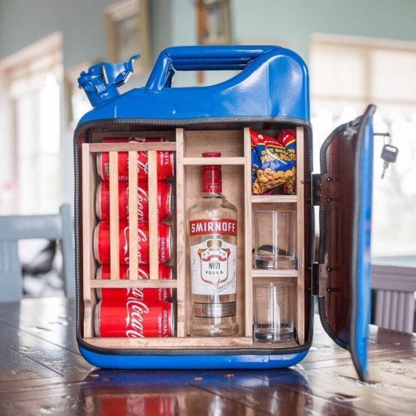 Mini Barrel-Style Home Bar Cabinet