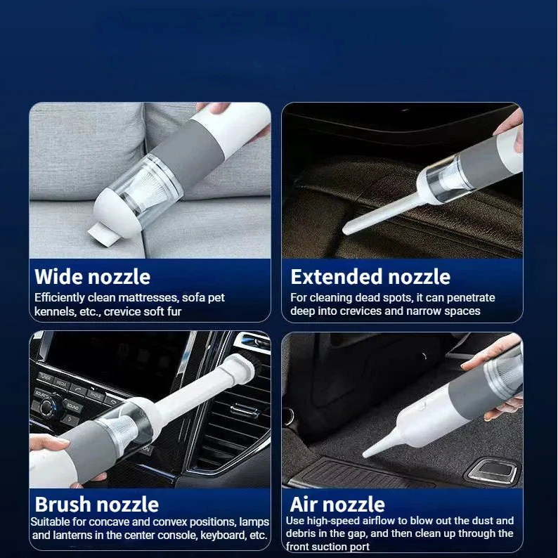 Mini Car Vacuum Cleaner – Portable Handheld Auto Vacuum