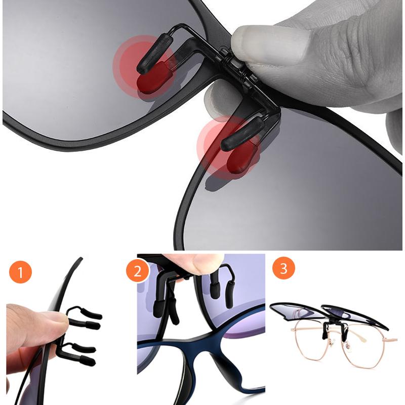 Polarized Flip-Up Clip-On Sunglasses