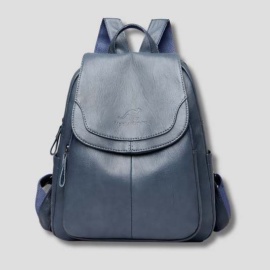 Anti Theft Leather Backpack - Embossed Elegant Women Travel Bag