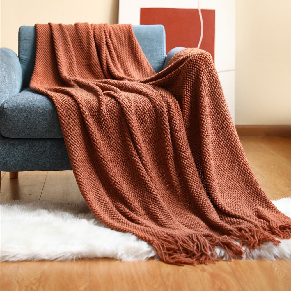 Nordic Knitted Throw Blanket