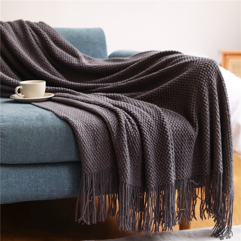 Nordic Knitted Throw Blanket