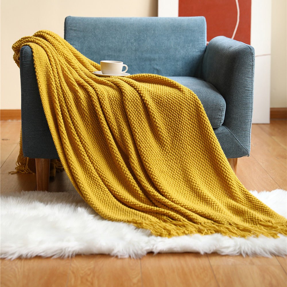 Nordic Knitted Throw Blanket