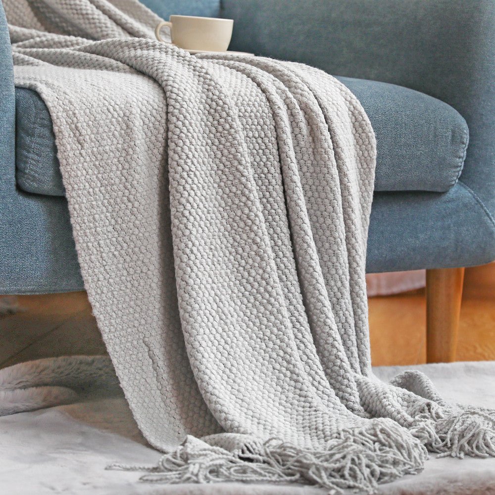 Nordic Knitted Throw Blanket