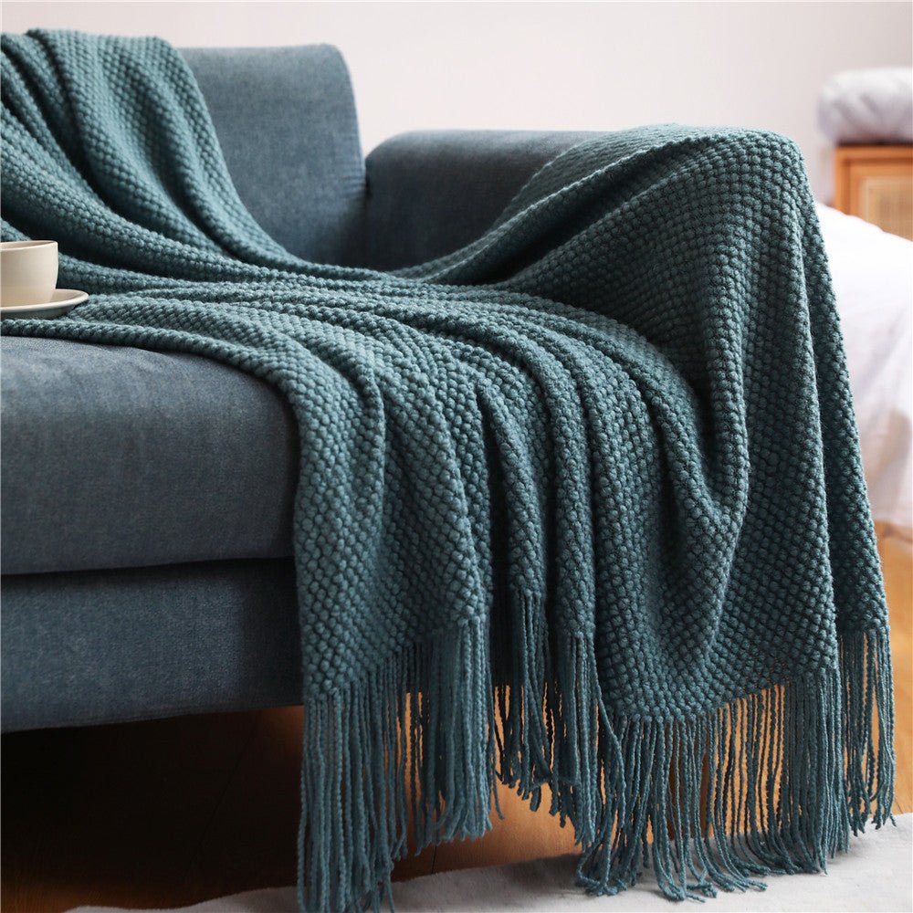 Nordic Knitted Throw Blanket