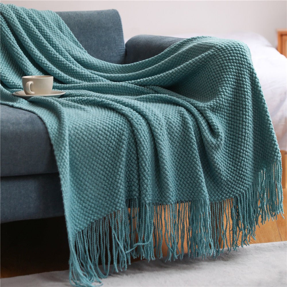 Nordic Knitted Throw Blanket