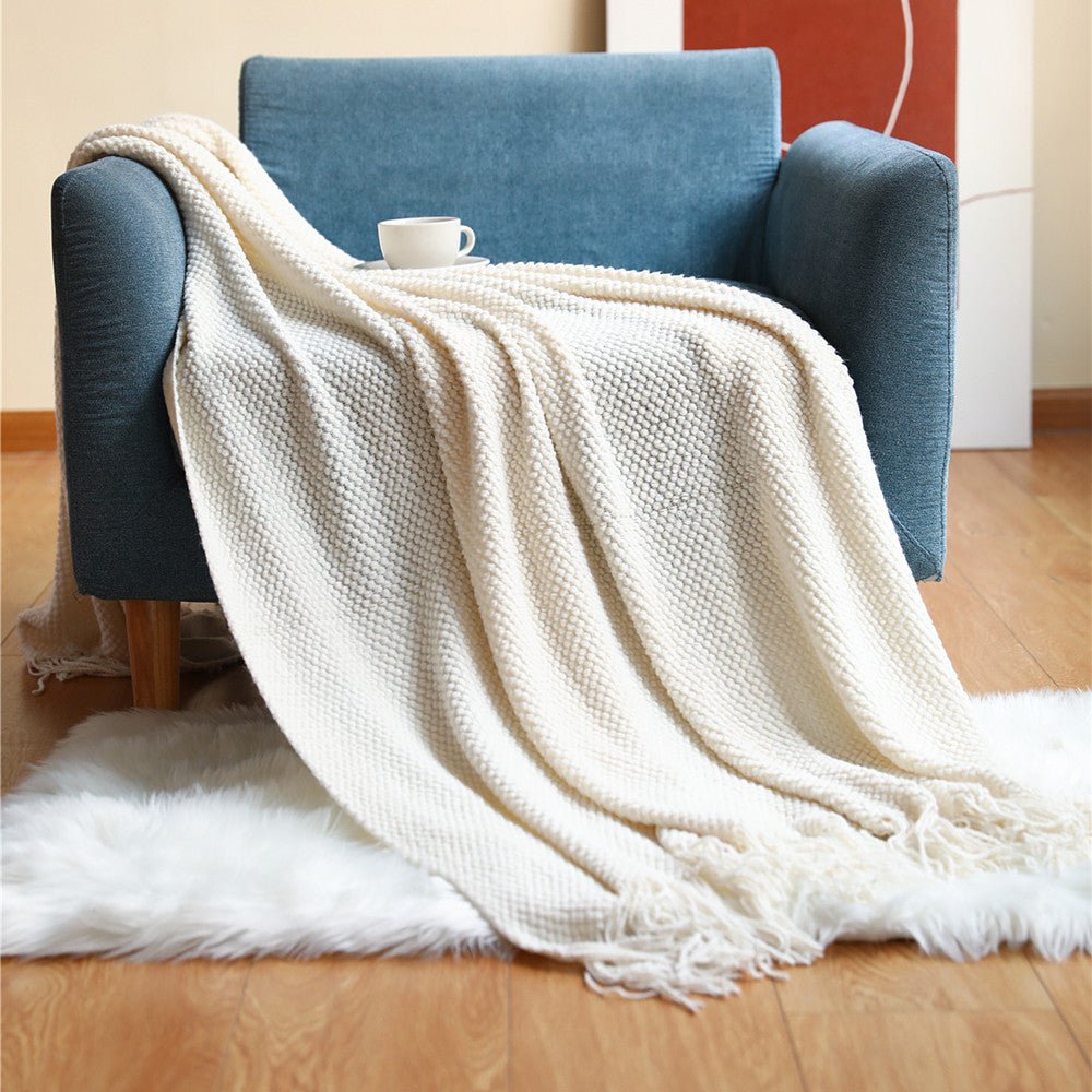 Nordic Knitted Throw Blanket