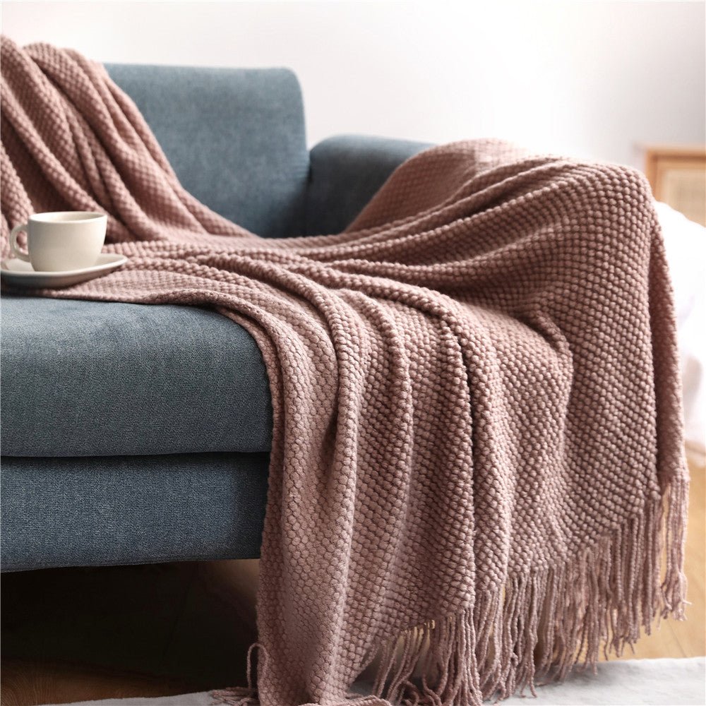 Nordic Knitted Throw Blanket