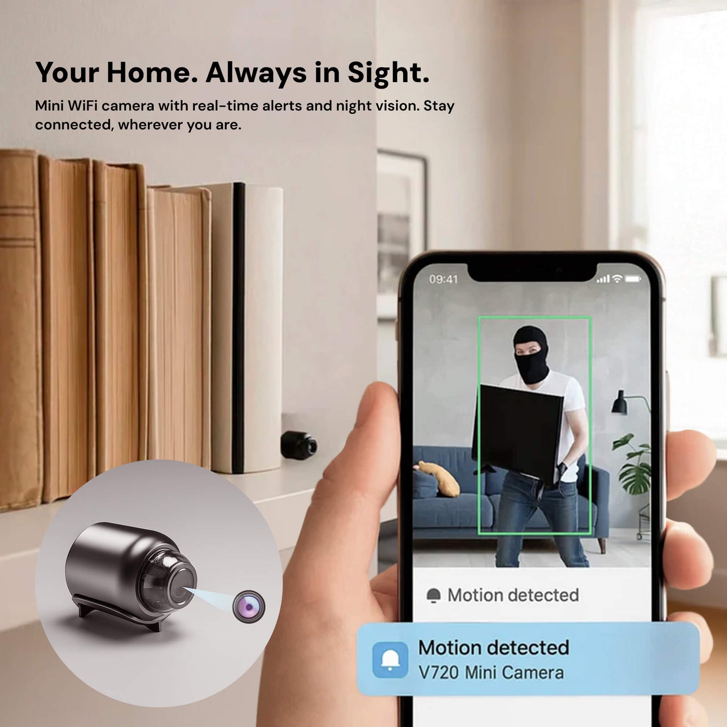 1080P WiFi Mini Indoor Security Camera