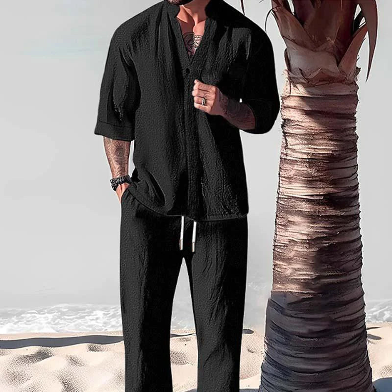 Men’s Cotton Linen Two-Piece Set