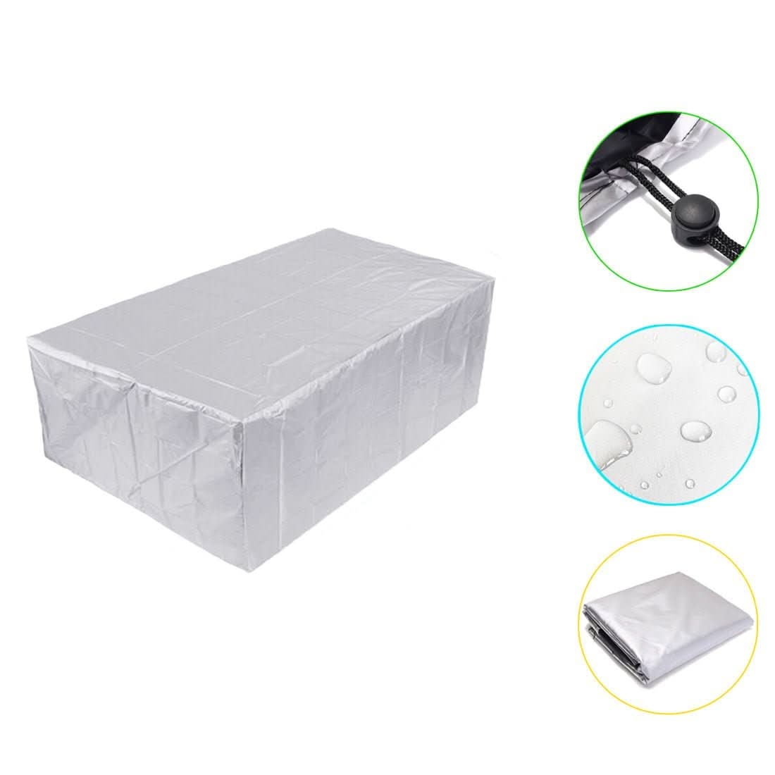 Weather-Resistant Outdoor Furniture Cover with Drawstring