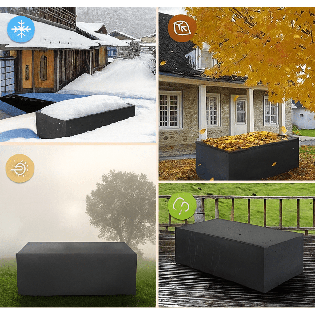 Weather-Resistant Outdoor Furniture Cover with Drawstring