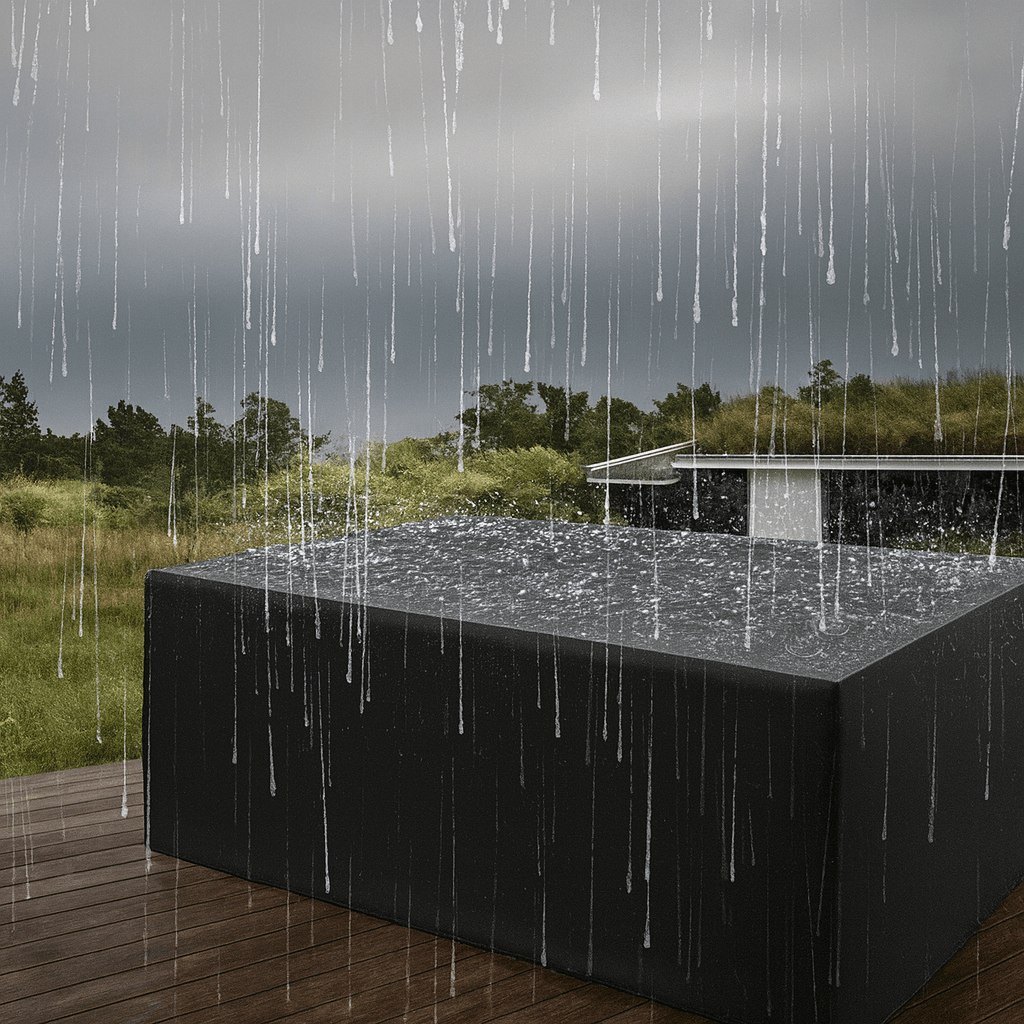 Weather-Resistant Outdoor Furniture Cover with Drawstring