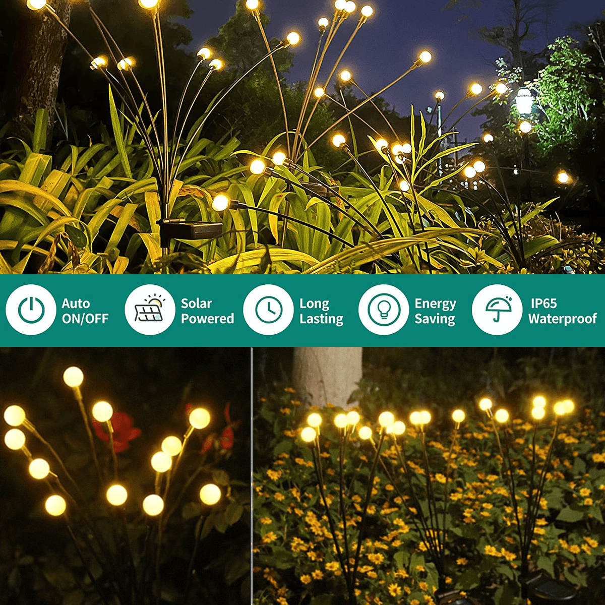 Solar Firefly Garden Lights – IP65 Outdoor Decor