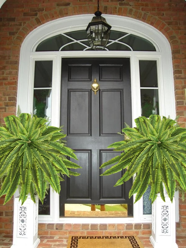 UV Resistant Artificial Boston Fern - 18pc Waterproof Outdoor