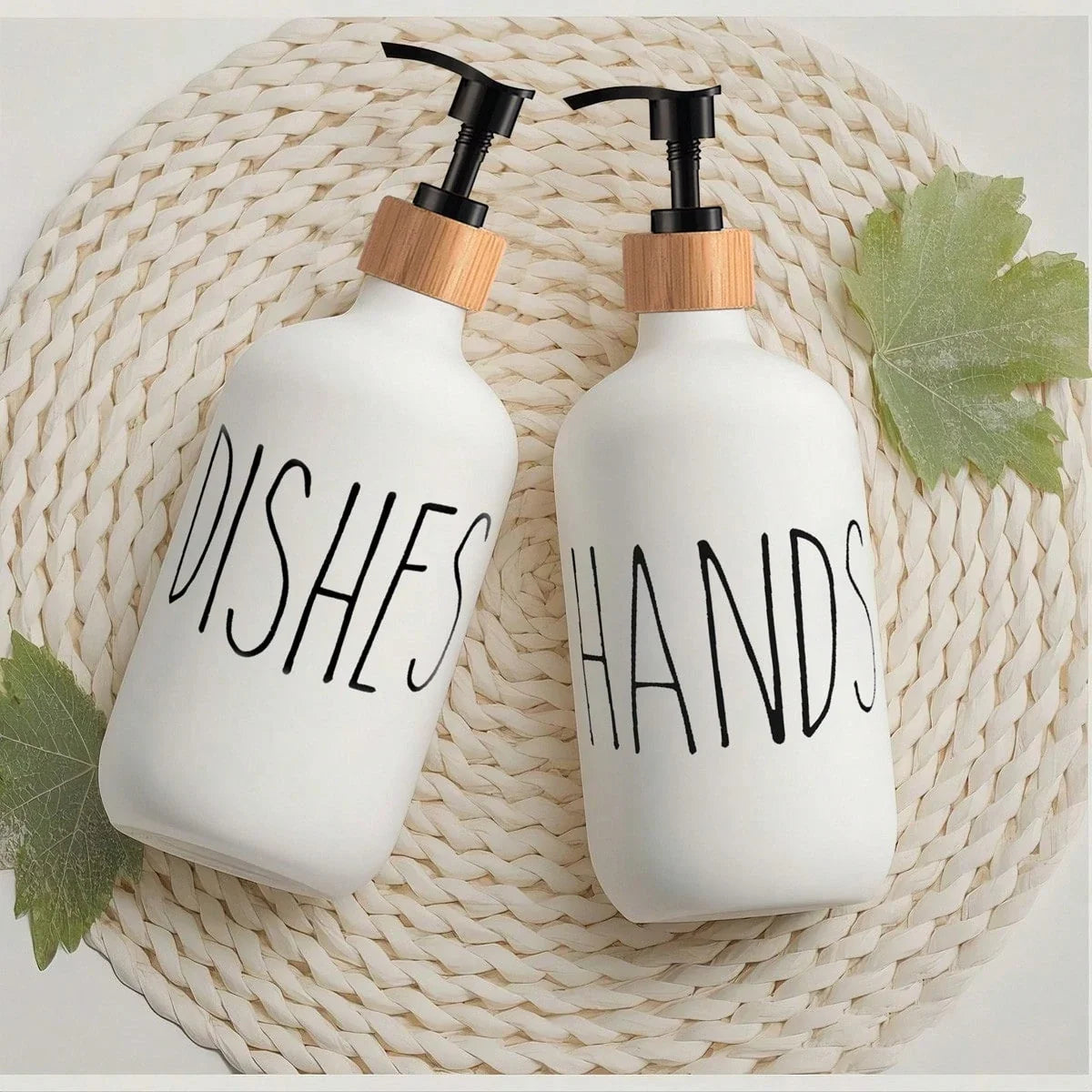 Hands & Dishes Soap Dispenser Set with Tray