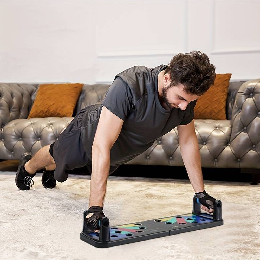20-in-1 Push Up Board - Foldable Home Fitness Strength Trainer