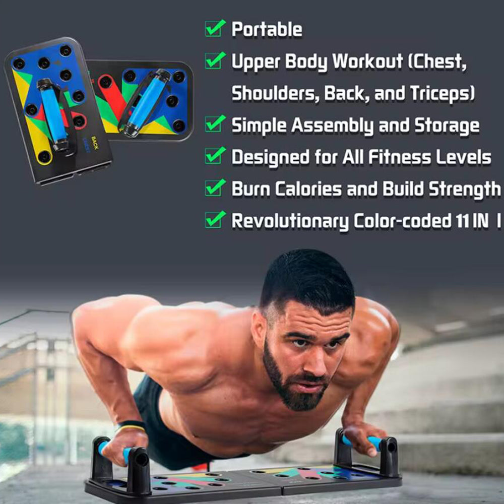 20-in-1 Push Up Board - Foldable Home Fitness Strength Trainer