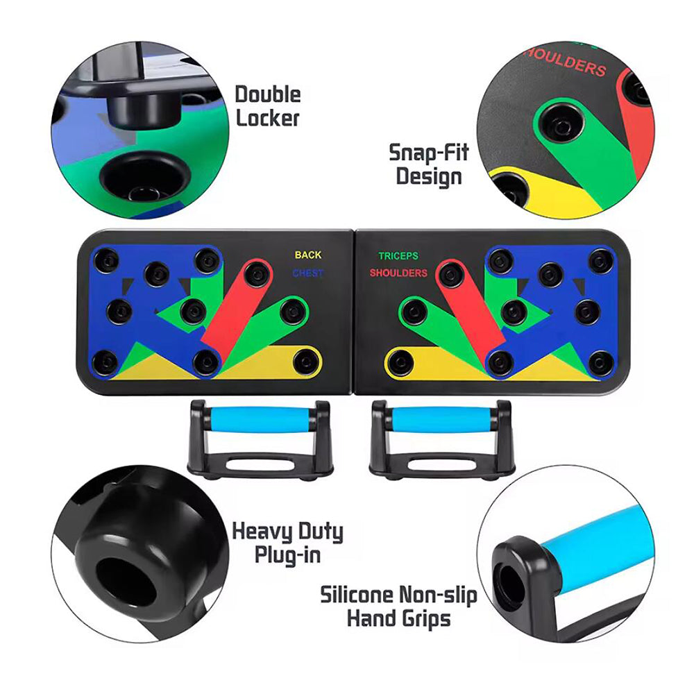 20-in-1 Push Up Board - Foldable Home Fitness Strength Trainer
