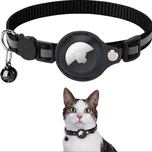 Reflective Cat Collar with GPS Tracker Holder – Adjustable Safety Collar