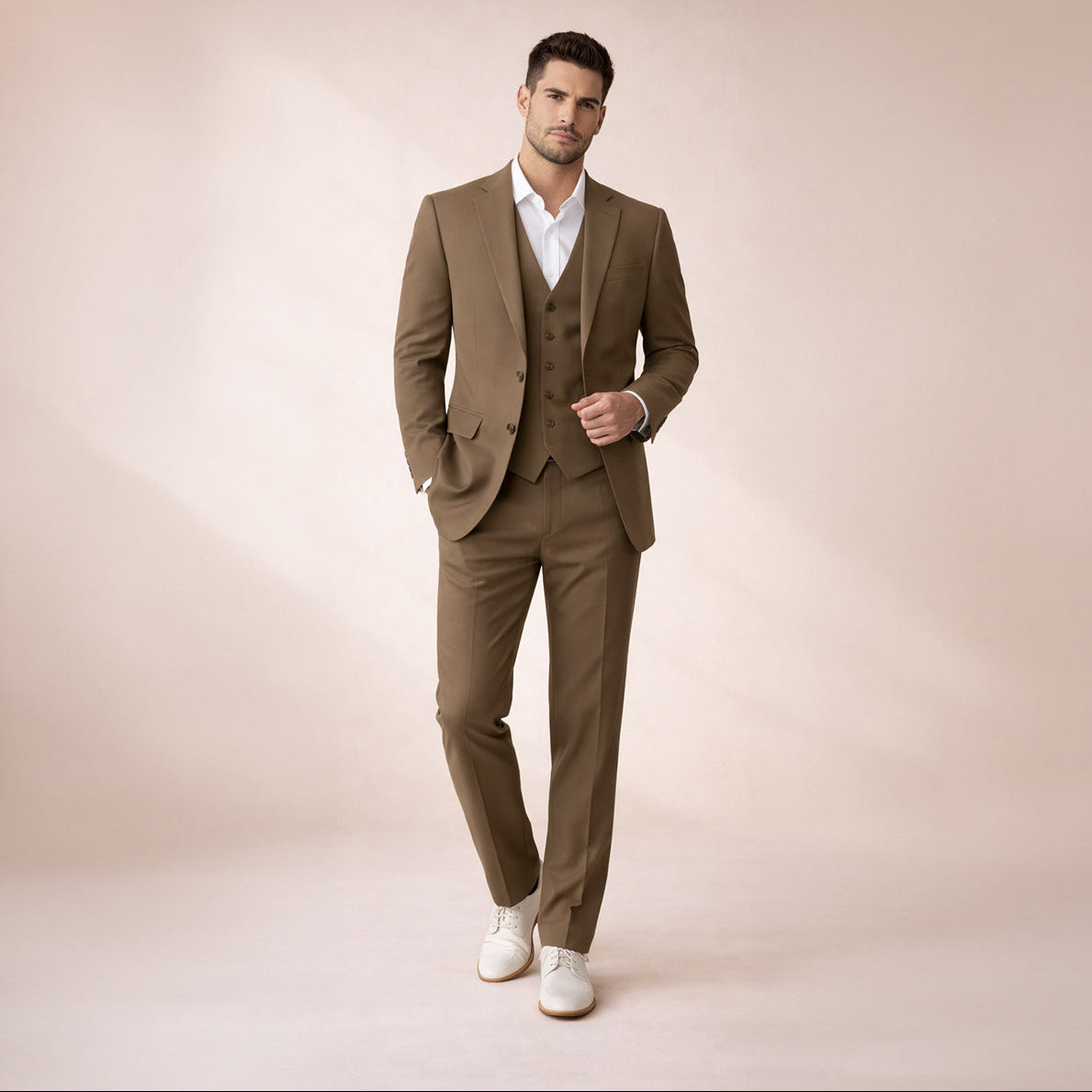 Men’s 3-Piece Slim Fit Suit – Blazer, Vest & Tailored Pants Set