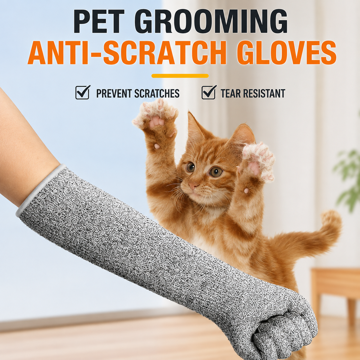 15.75-Inch Long Pet Handling Gloves