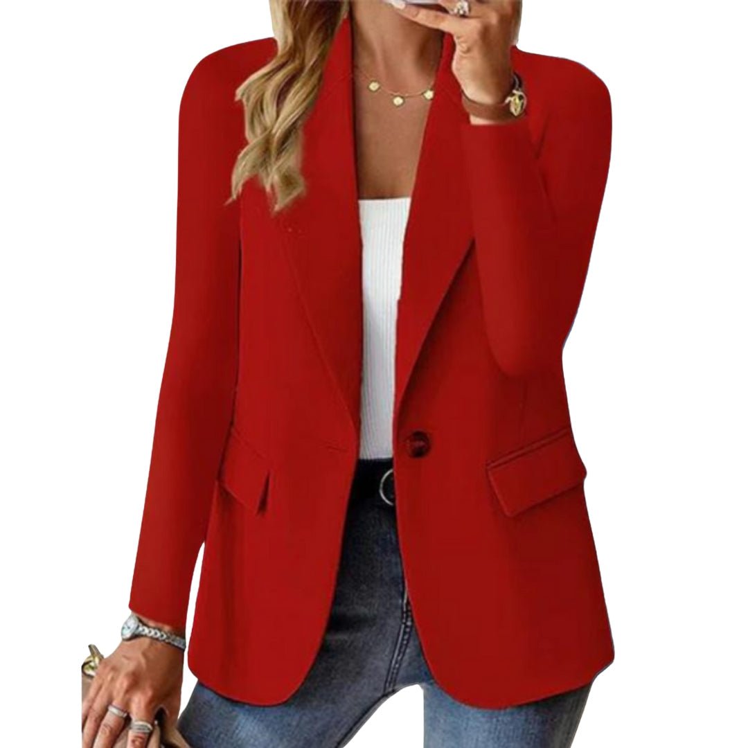 Women's Long Sleeve Single-Button Blazer