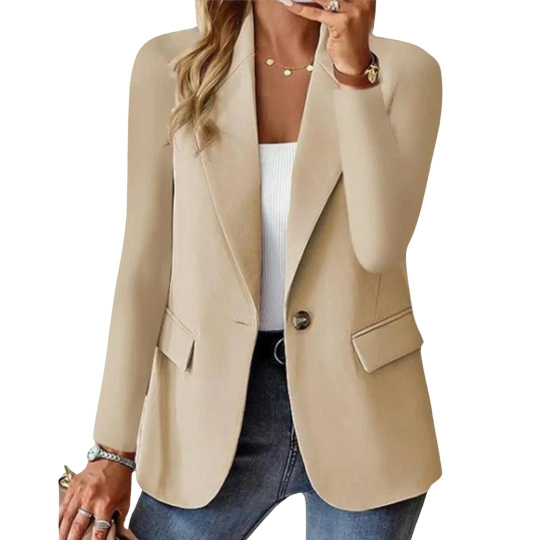 Women's Long Sleeve Single-Button Blazer