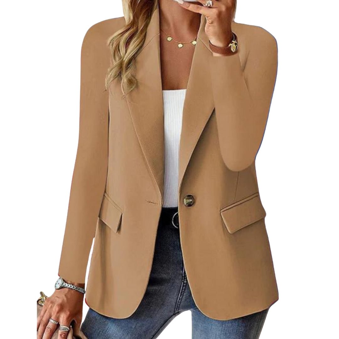 Women's Long Sleeve Single-Button Blazer