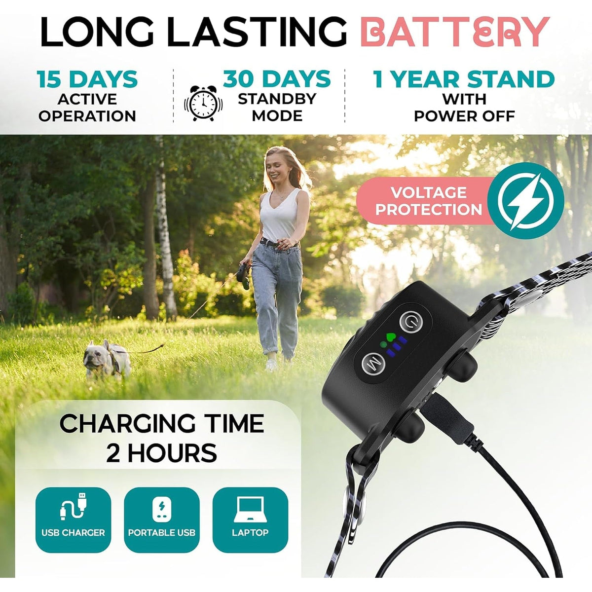 Small Dog Bark Collar - Sound & Vibration, IP67 Waterproof