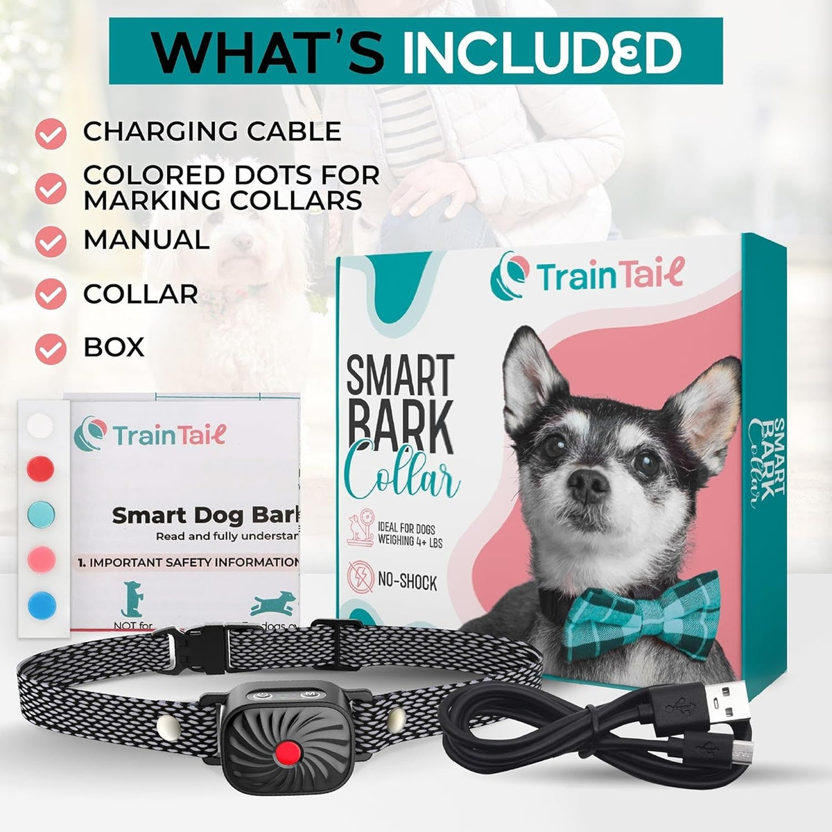 Small Dog Bark Collar - Sound & Vibration, IP67 Waterproof