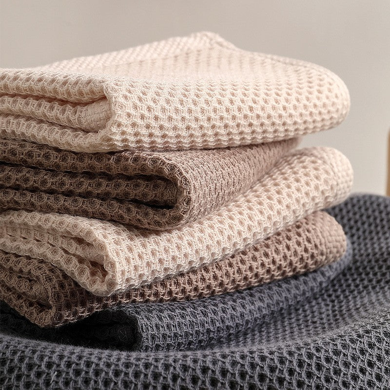 Waffle-Texture Kitchen Hand Towels