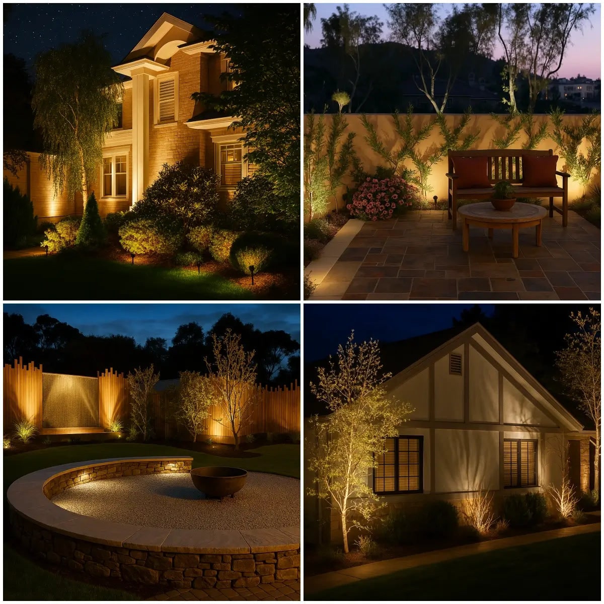 Solar Garden Spotlights in 2, 4 or 10 Packs