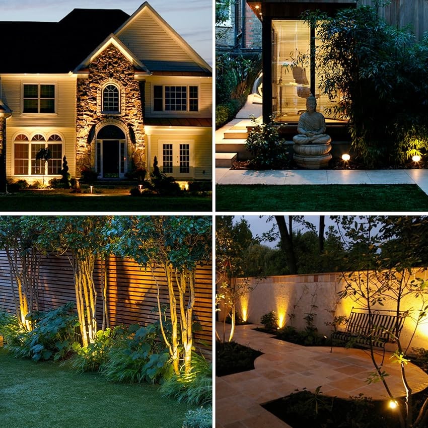 Solar Garden Spotlights in 2, 4 or 10 Packs
