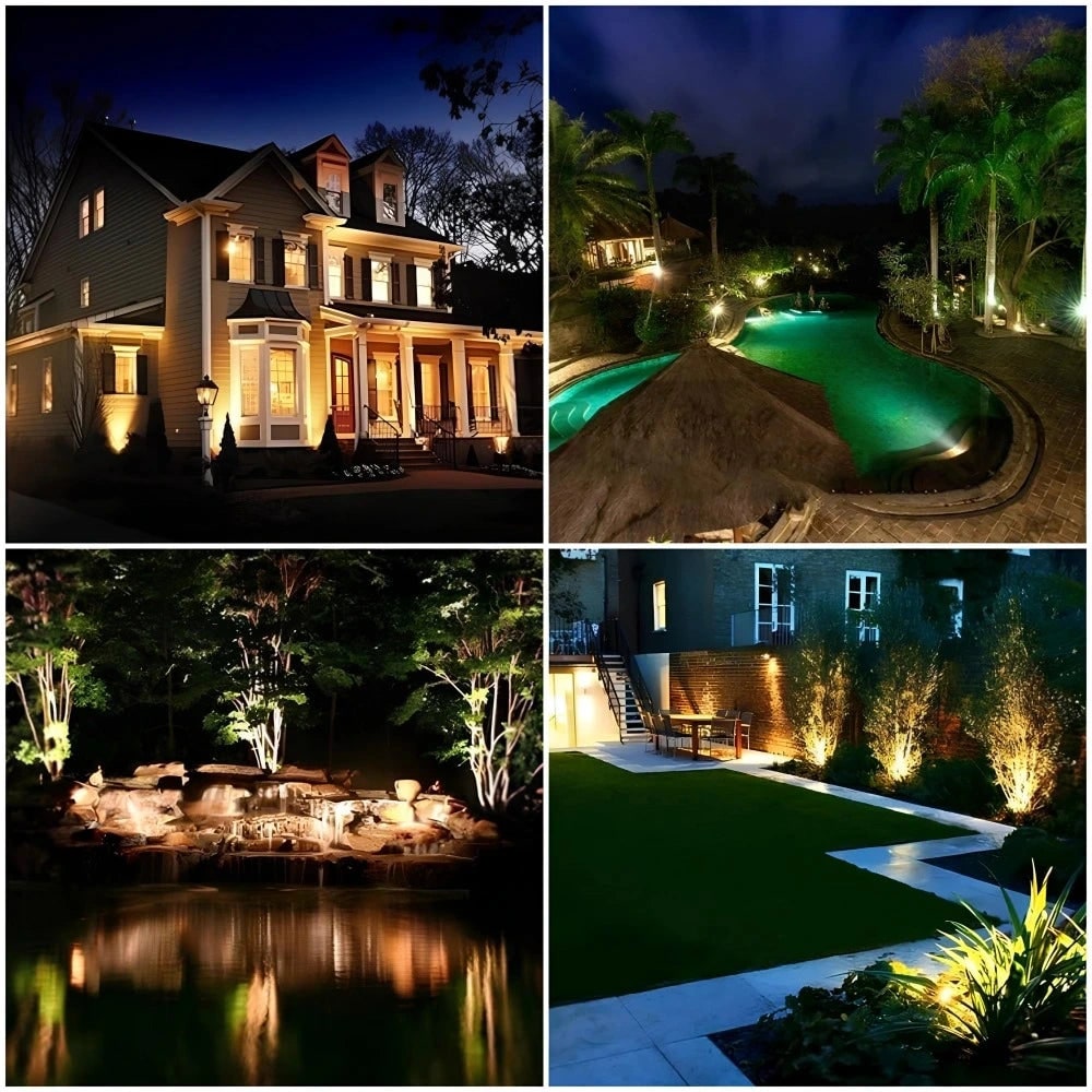 Solar Garden Spotlights in 2, 4 or 10 Packs