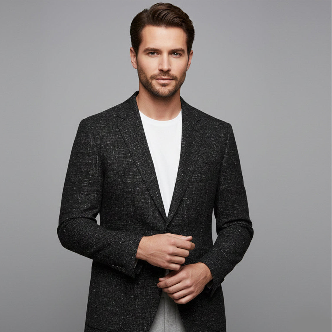 Men’s Double Breasted Plaid Blazer