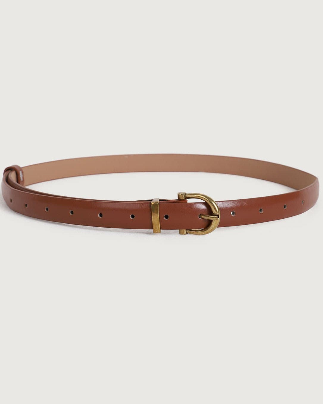 Women’s Brown Belt with Gold Buckle