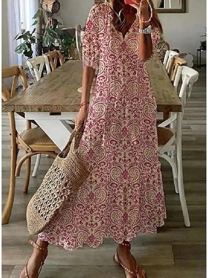 Women’s Boho A-Line Maxi Dress
