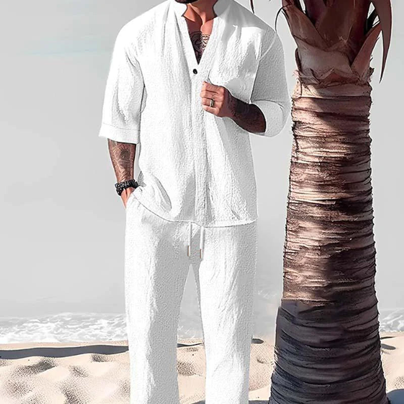 Men’s Cotton Linen Two-Piece Set