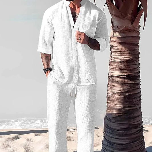 Men’s Cotton Linen Two-Piece Set