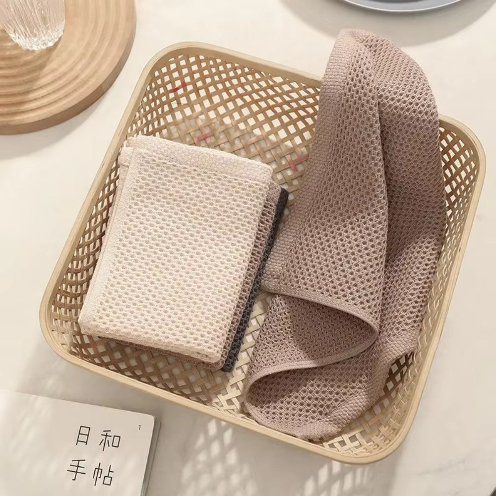 Waffle-Texture Kitchen Hand Towels