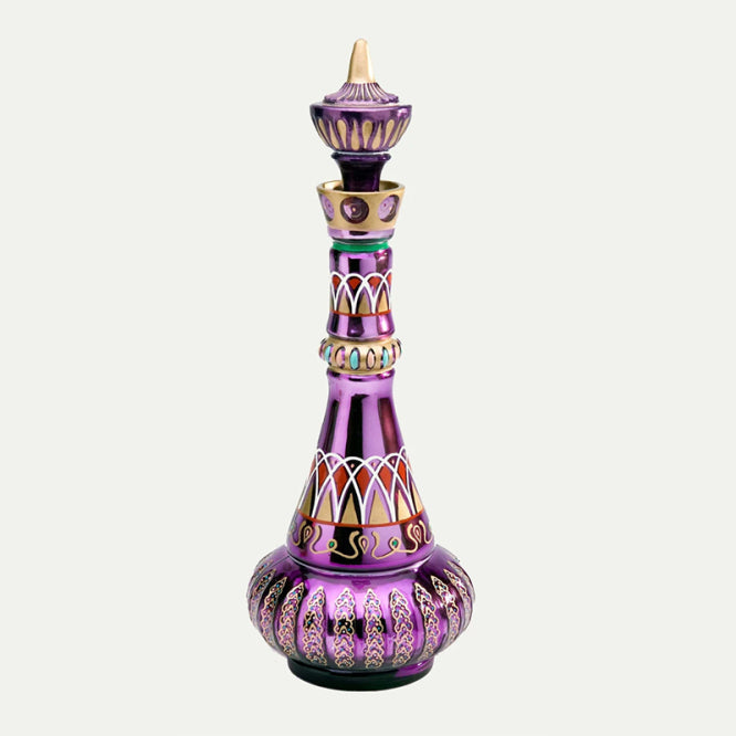 Decorative Purple Glass Genie Bottle