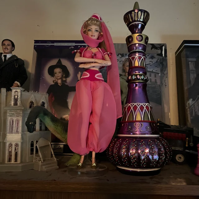 Decorative Purple Glass Genie Bottle