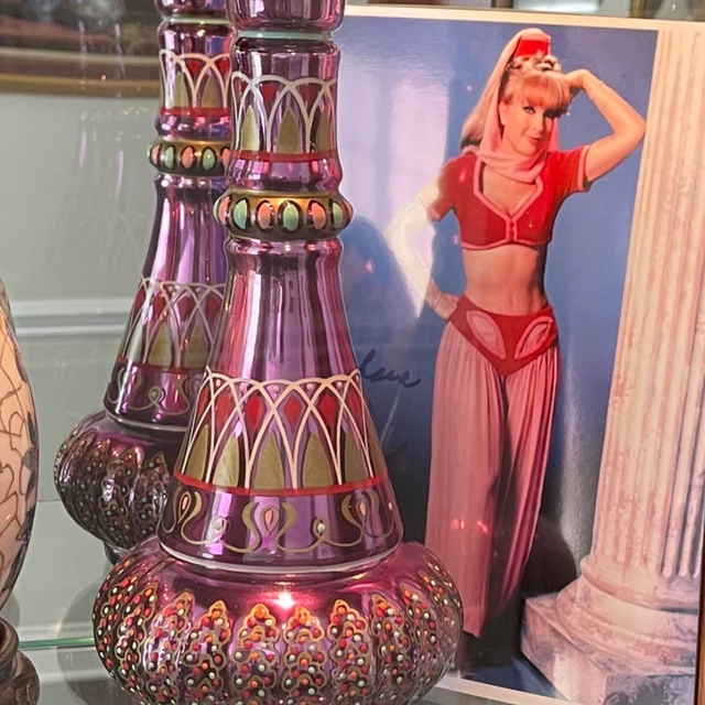 Decorative Purple Glass Genie Bottle