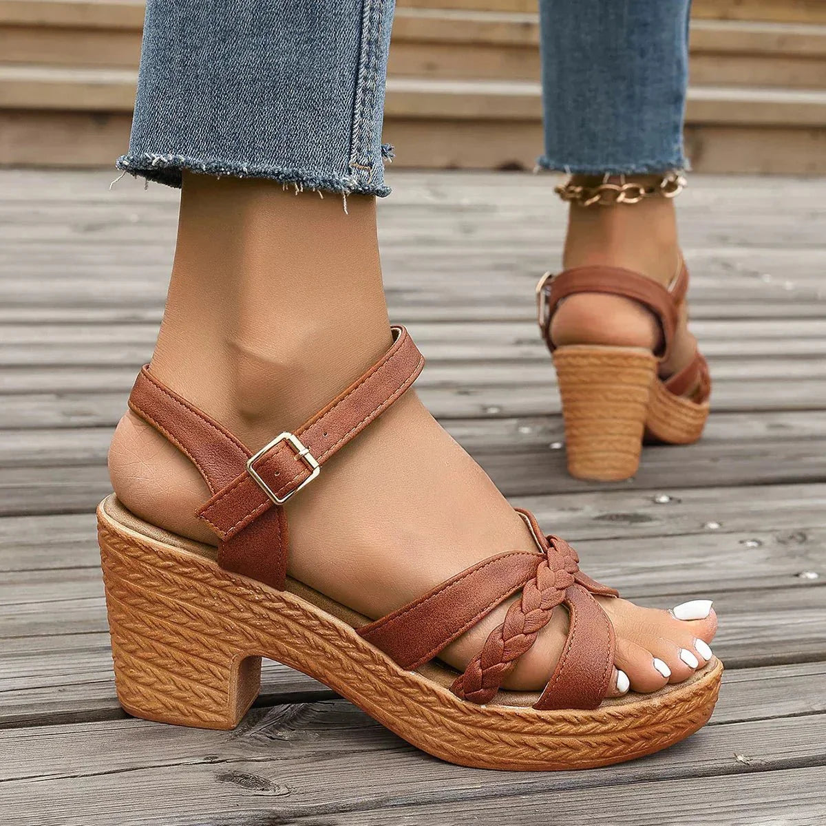 Women’s Orthopedic Block Heel Sandals