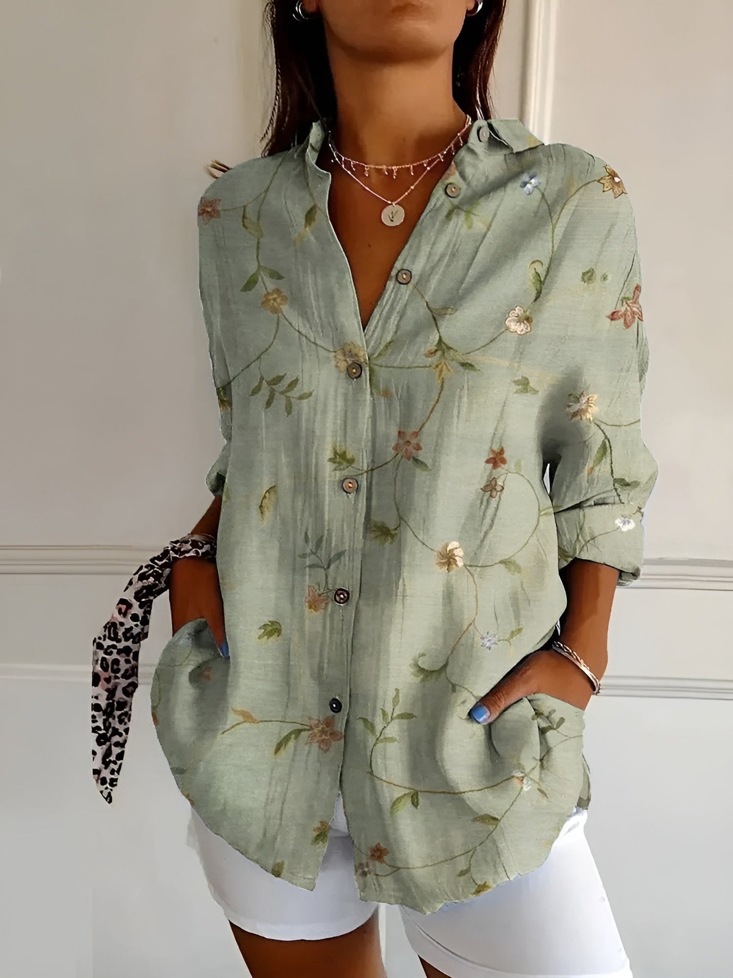Women’s Relaxed Button-Down Blouse