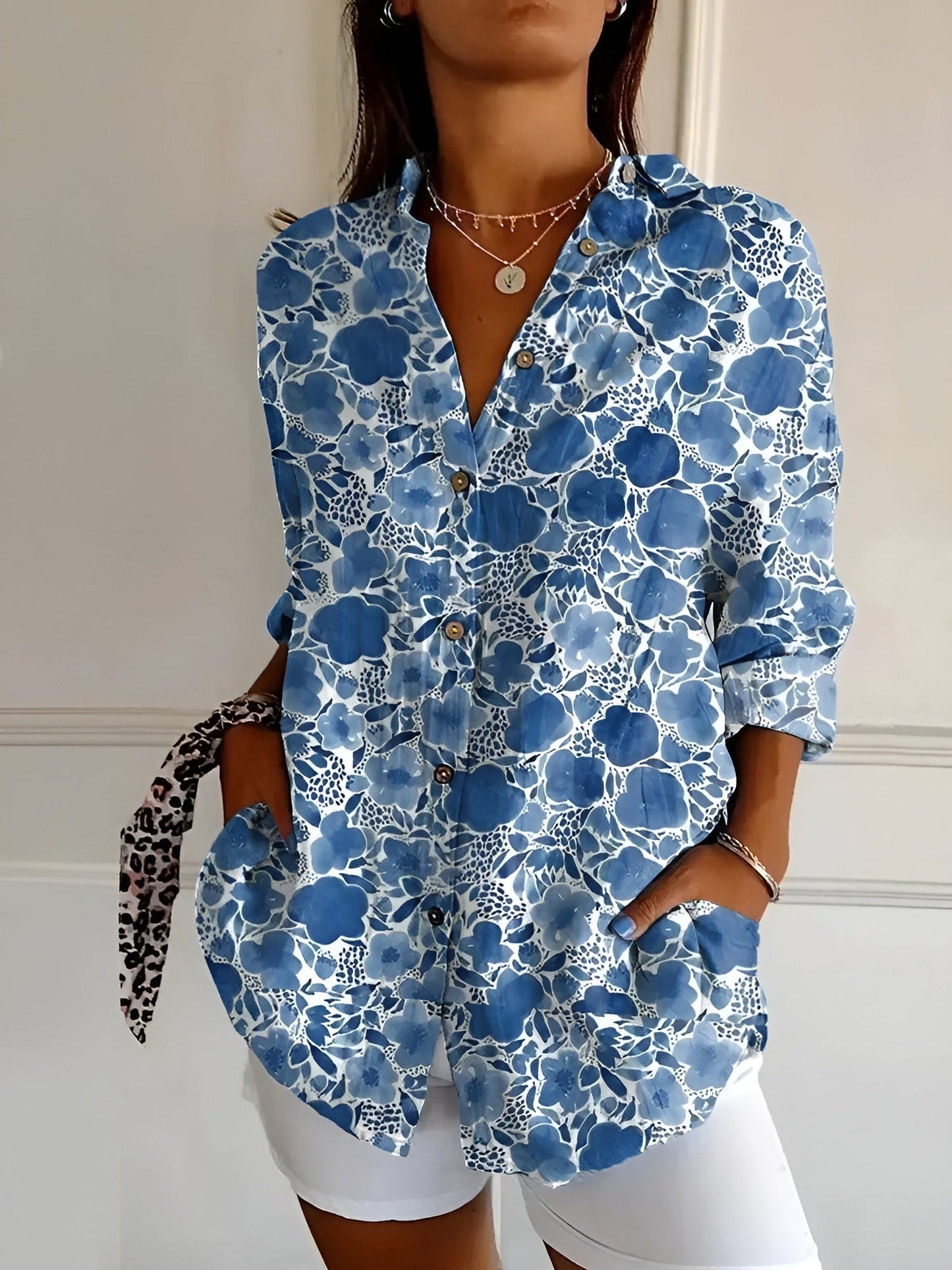 Women’s Relaxed Button-Down Blouse