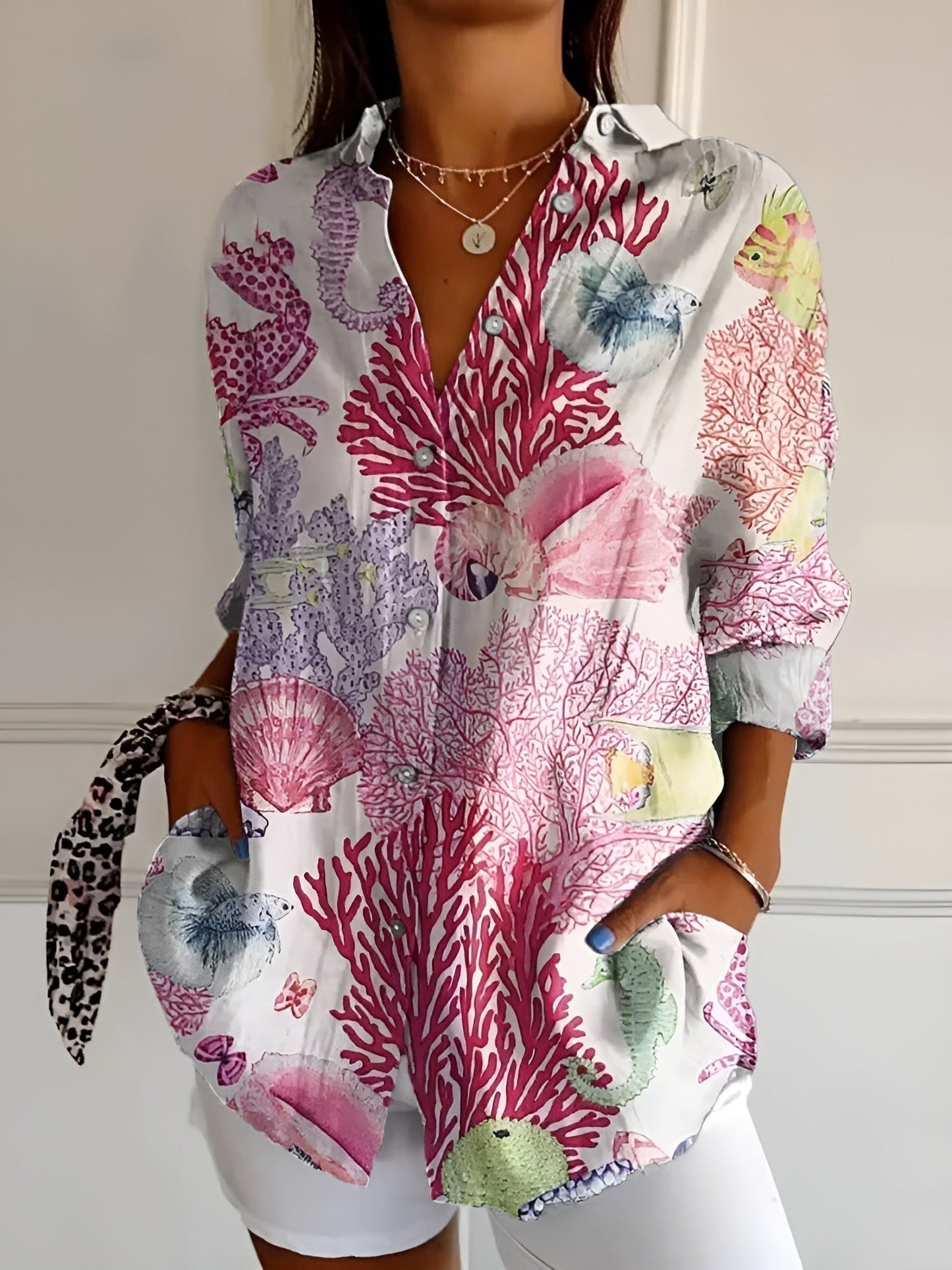 Women’s Relaxed Button-Down Blouse