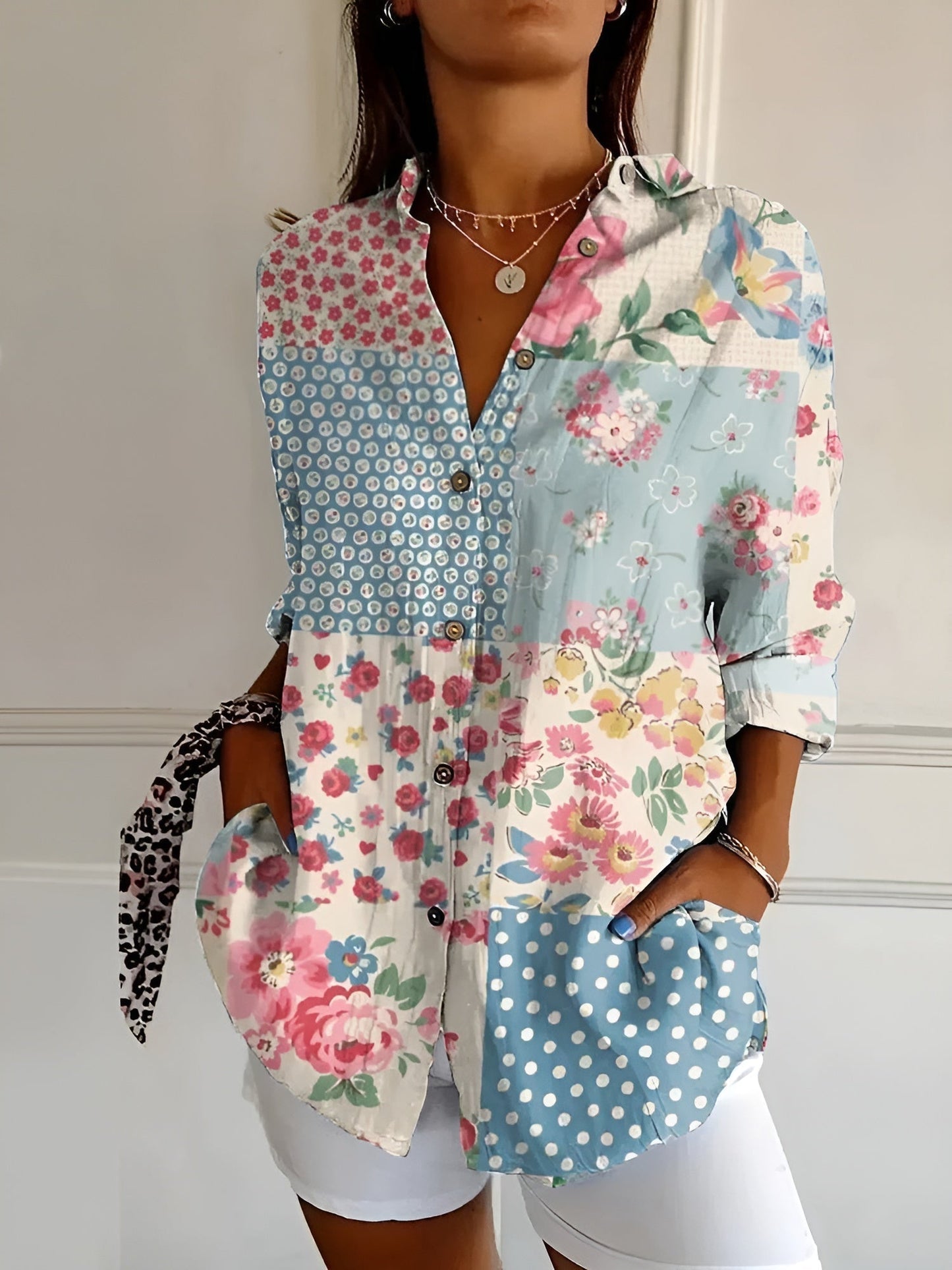 Women’s Relaxed Button-Down Blouse