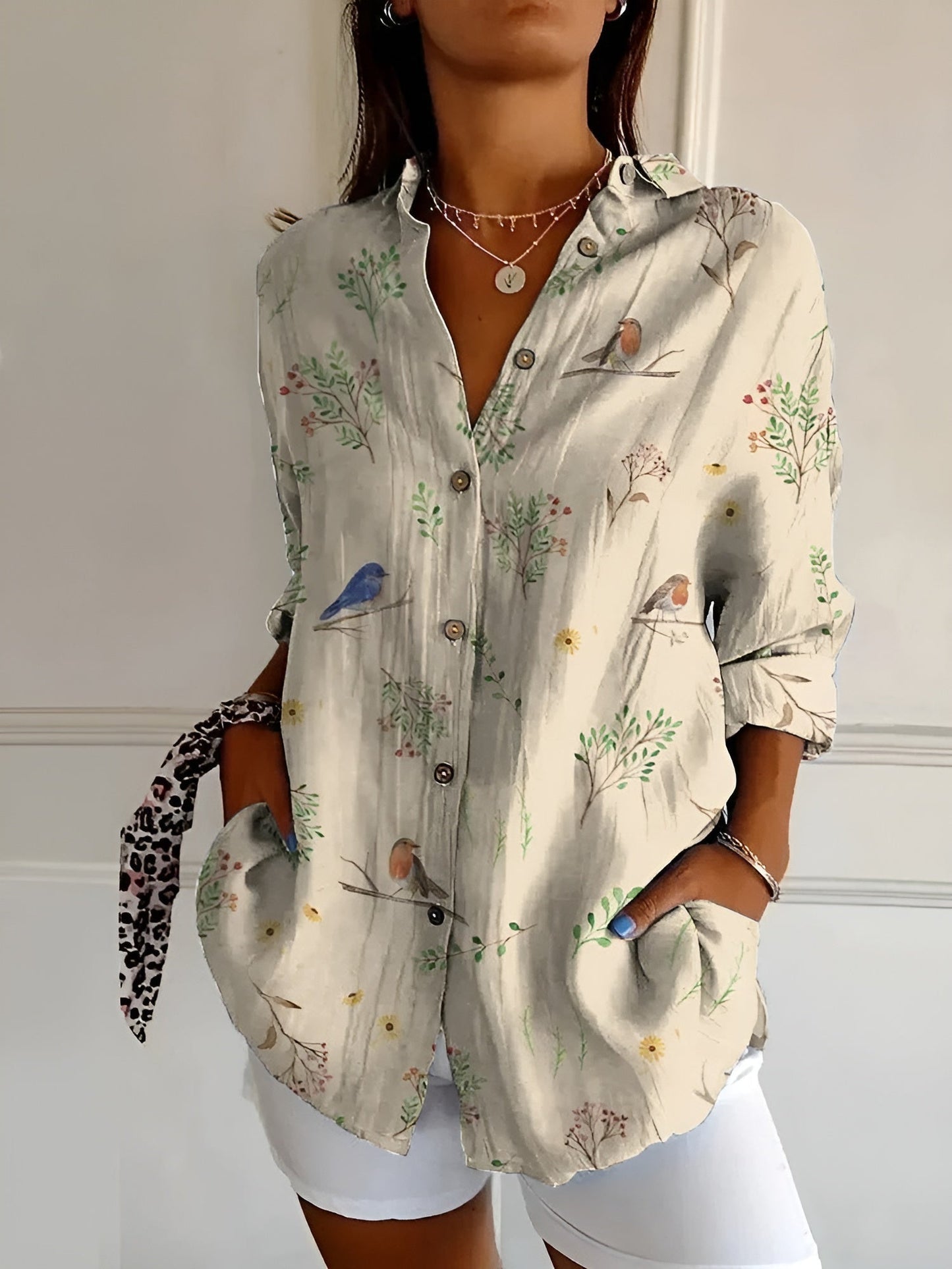 Women’s Relaxed Button-Down Blouse